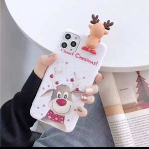 IPhone case 12 cute doll cartoon reindeer soft phone case for iPhone